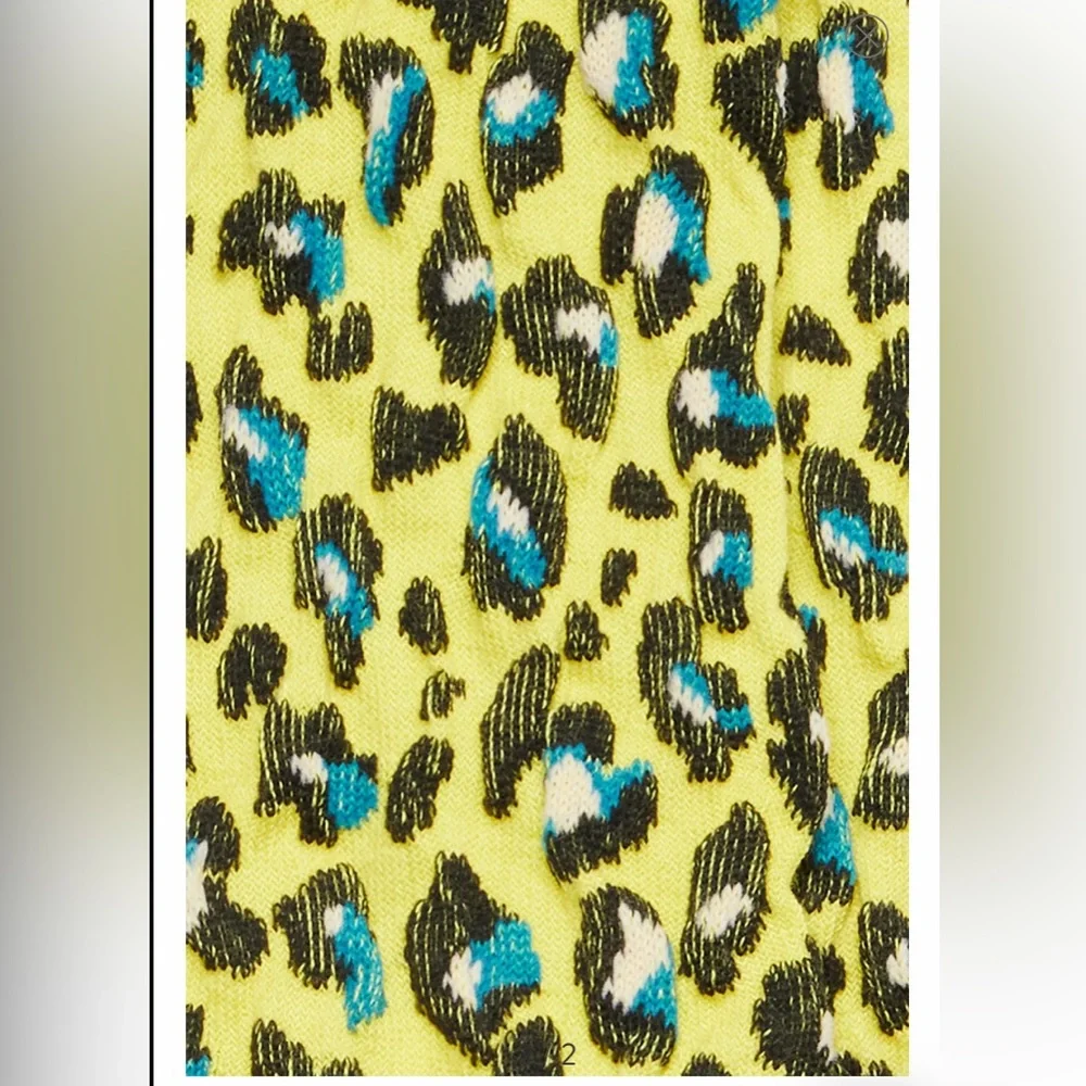 Versace Leopard Jacquard Logo Crew Socks